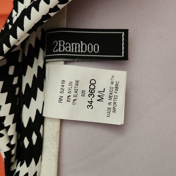 50s Retro Zig Zag Red, Black, and White Bikini - Picture 8 of 15